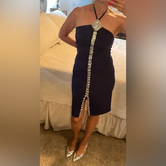 Moda International Navy cocktail Dress - Picture 2 of 10